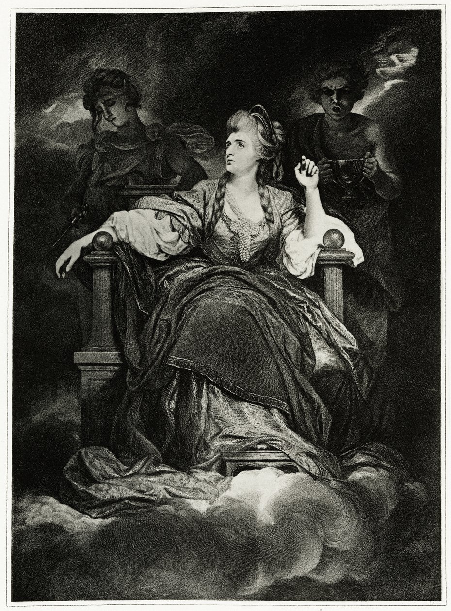 Sarah Siddons, 1884-90 (fototipo) de German School