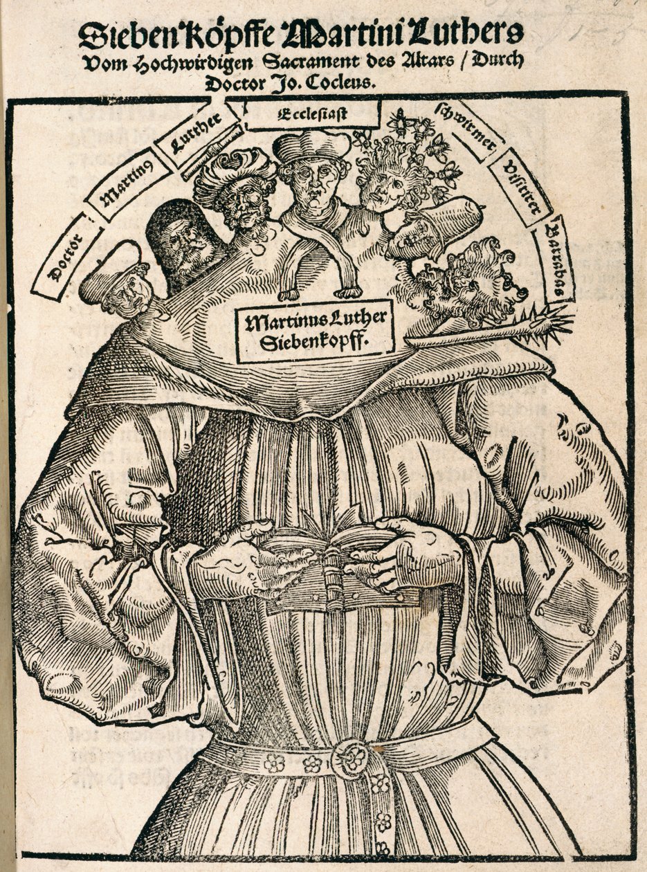 Martinho Lutero de sete cabeças de German School