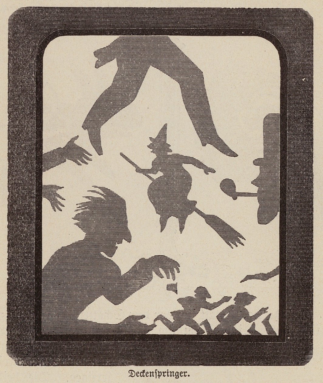 Figuras de sombra (gravura) de German School