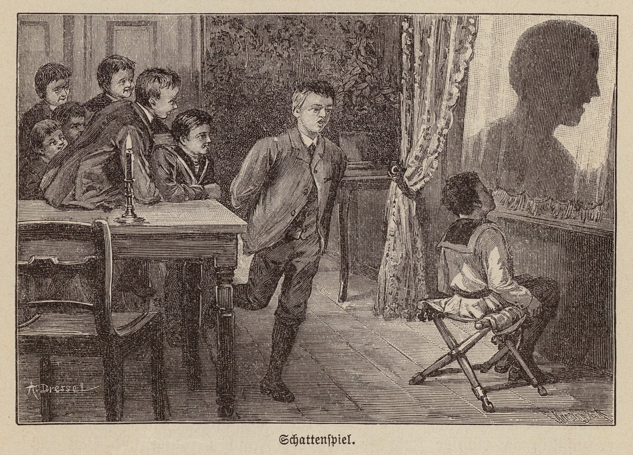 Jogo de sombras (gravura) de German School