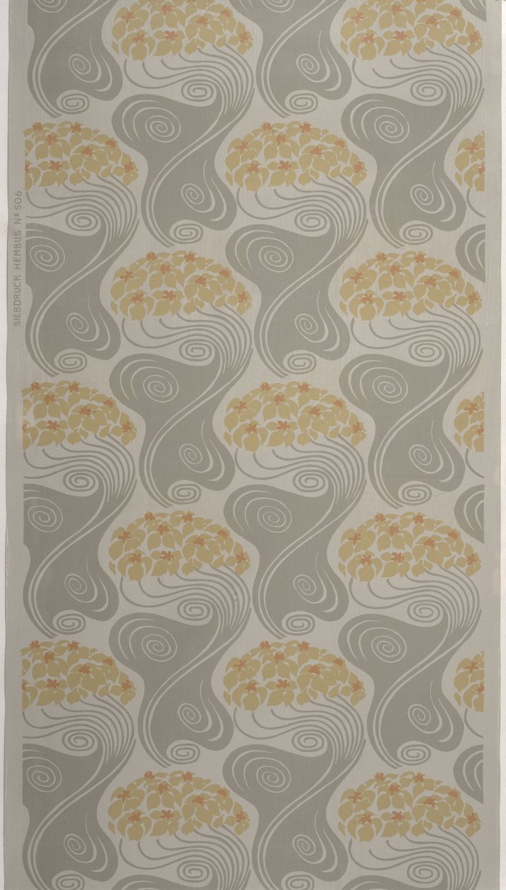 Sky High, design para papel de parede (tecido pintado), fabricado por Julius Hemus, Frankfurt, de German School