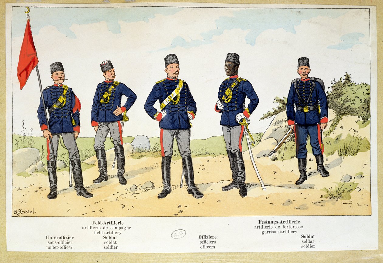 Soldados do exército turco, c.1900 de German School