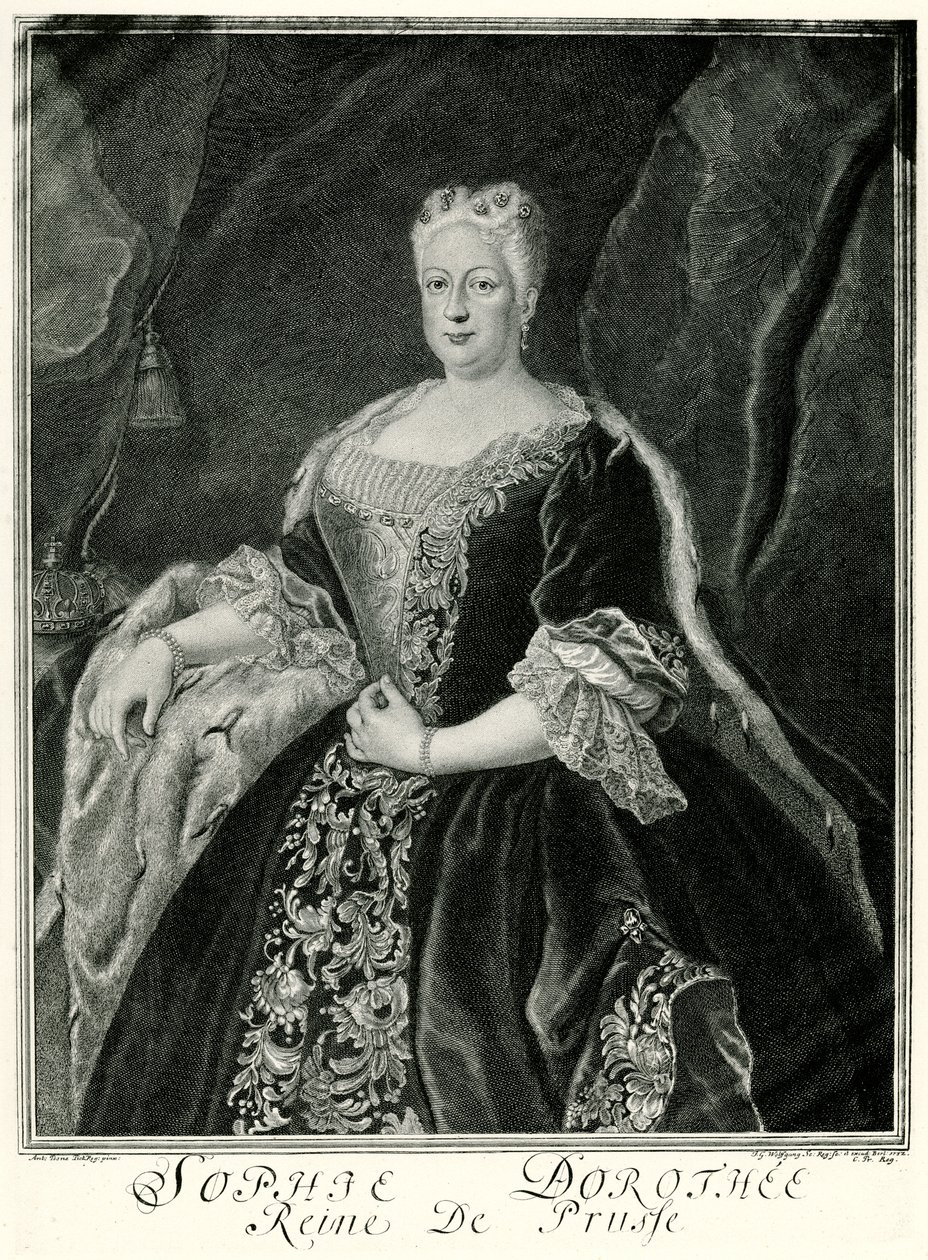 Sophie Dorothea, Rainha da Prússia (1687-1757) (fototipo) de German School