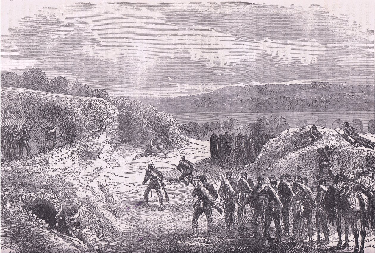 Sortie de Paris, Cassells History of the War between France and Germany publicado por Cassell and Company Limited, c.1890 (litho) de German School