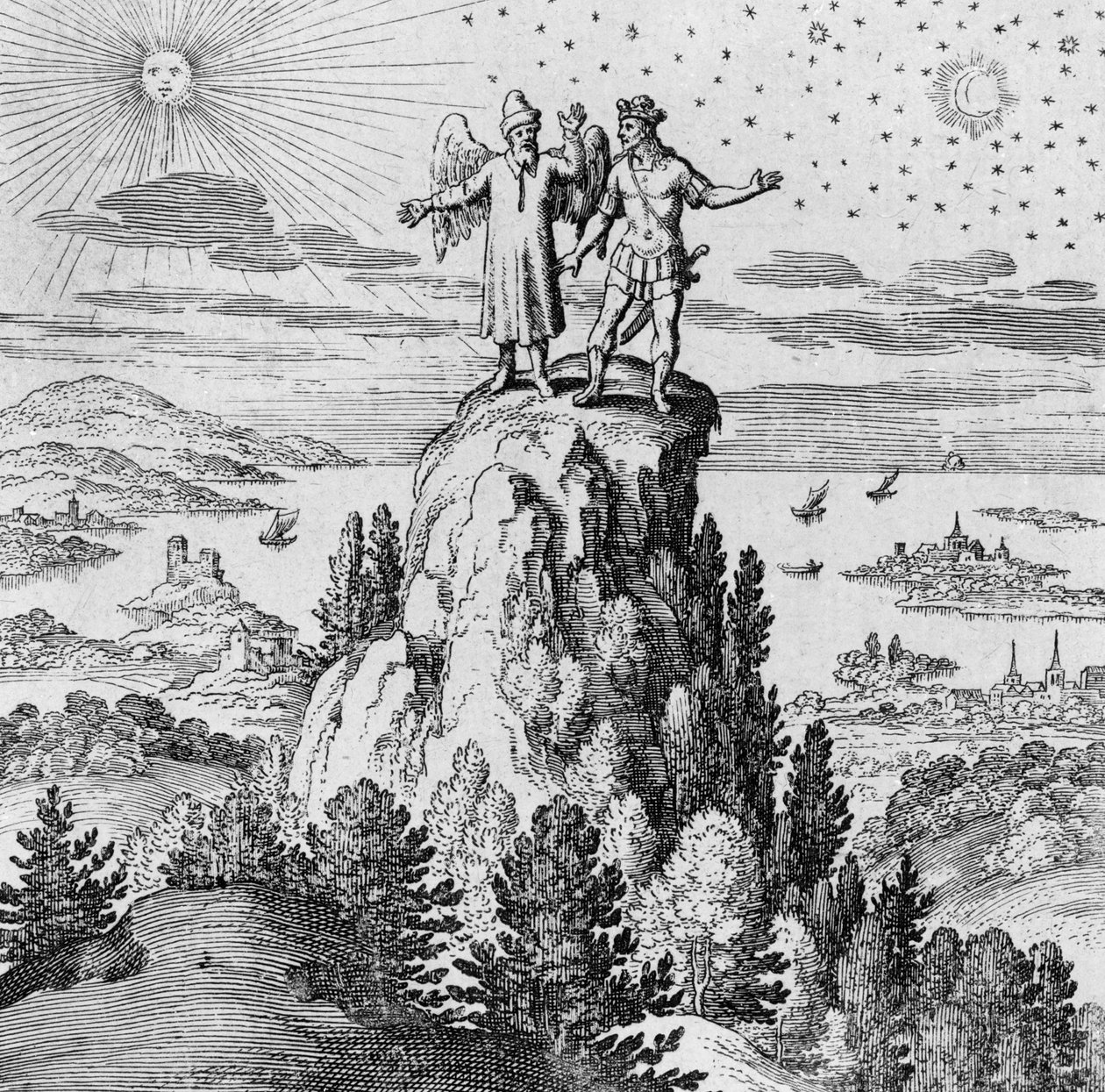 Espírito e alma guiam o príncipe de Musaeum Hermeticum de German School