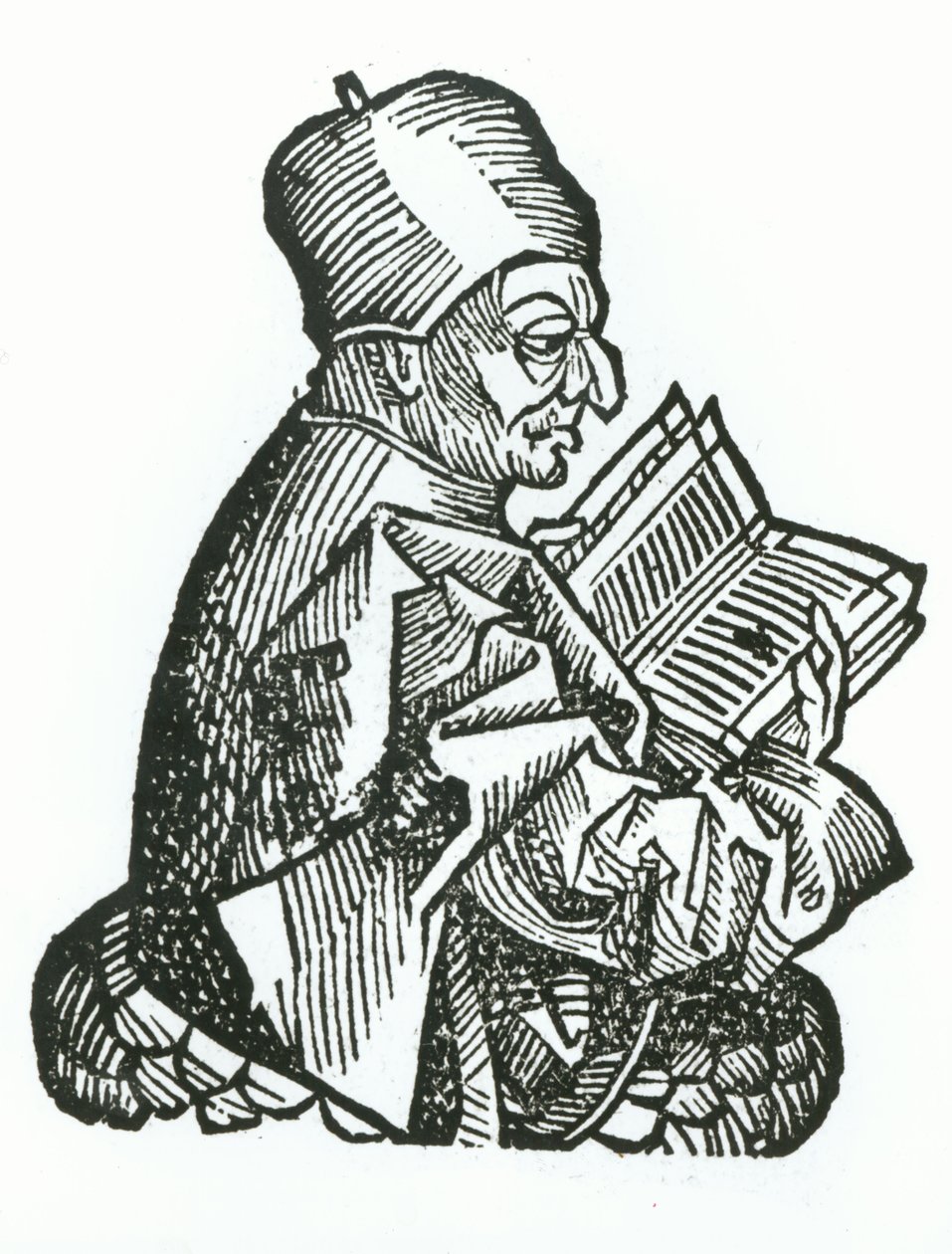 St. Bede (673-735), de &39;Liber Chronicarum&39;, de Hartmann Schedel (1440-1514) 1493 de German School
