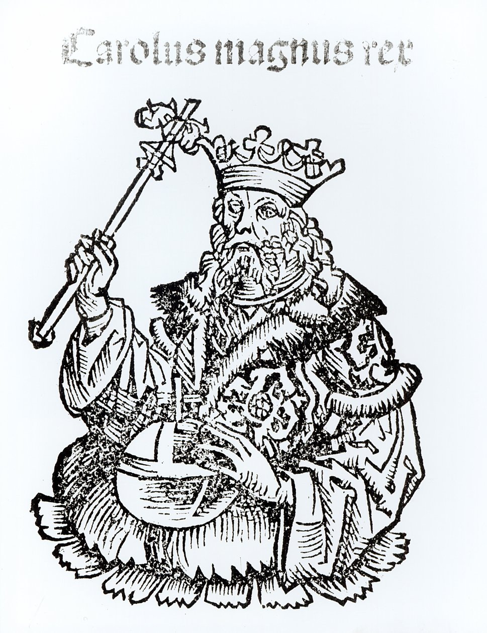 São Carlos (747-814), de &39;Liber Chronicarum&39;, de Hartmann Schedel (1440-1514) 1493 de German School