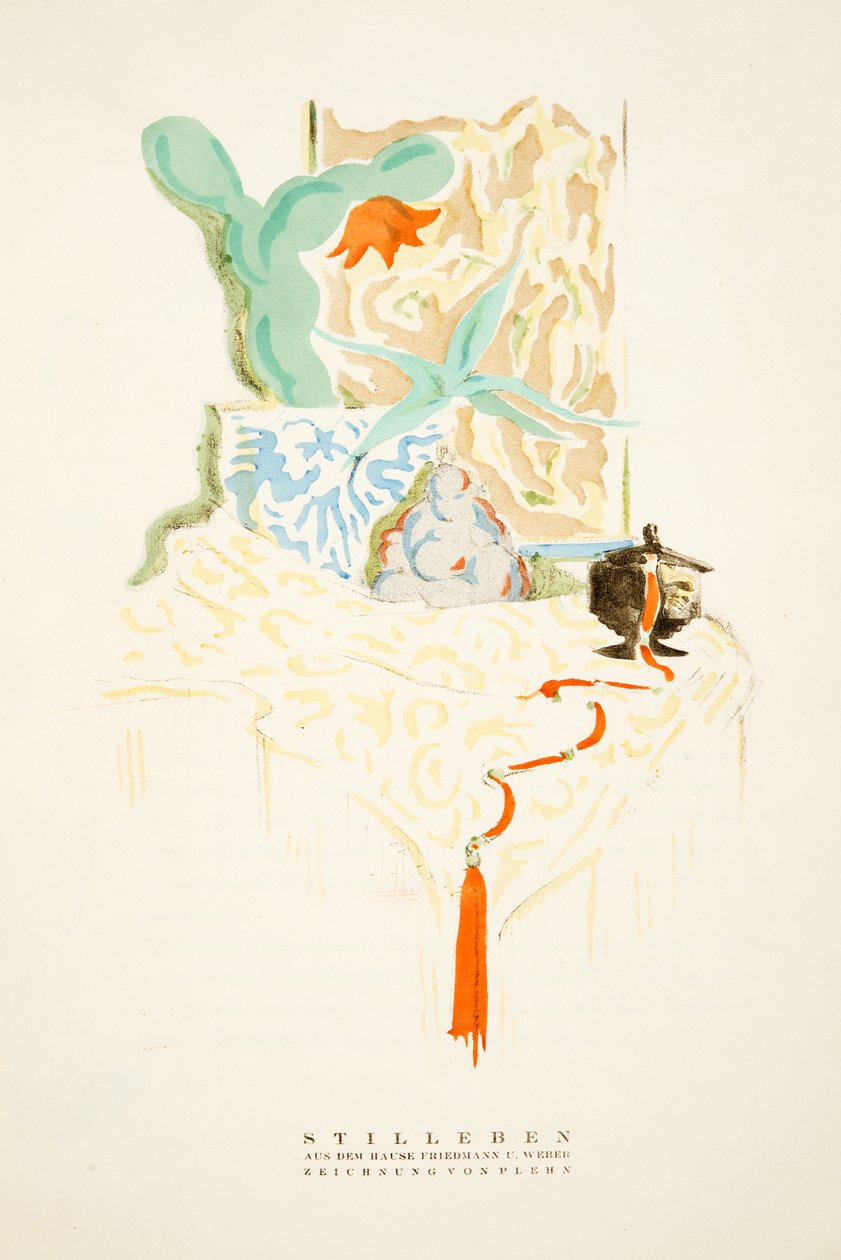 Stilleben, de The House of Friedmann U. Weber, de Styl, pub.1922 (pochoir print) de German School