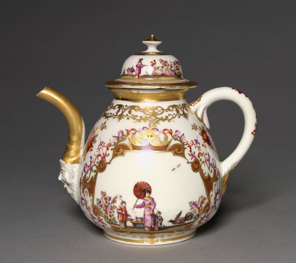 Bule de chá, fábrica de porcelana de Meissen, c.1723-24 de German School