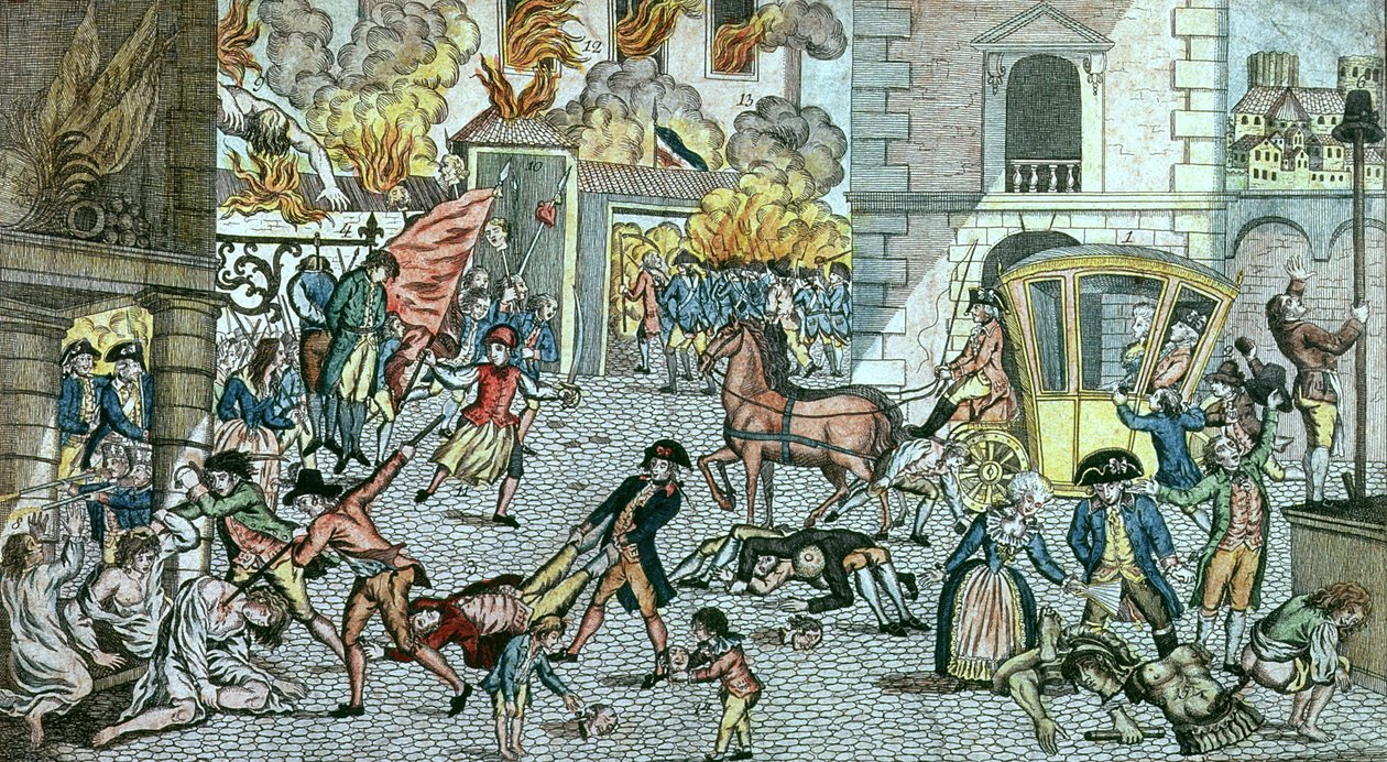 Terríveis atrocidades cometidas em Paris, 10 de agosto de 1792 de German School