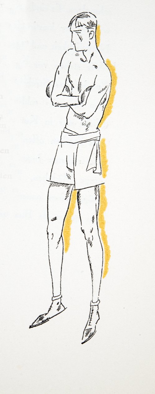 O Boxeador, de Styl, pub.1922 (gravura em pochoir) de German School