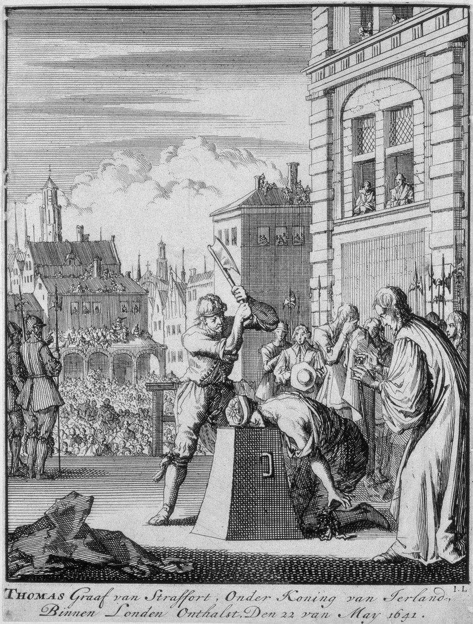A Execução do Conde de Strafford (1593-1641) em Tower Hill, 12 de maio de 1641 de German School