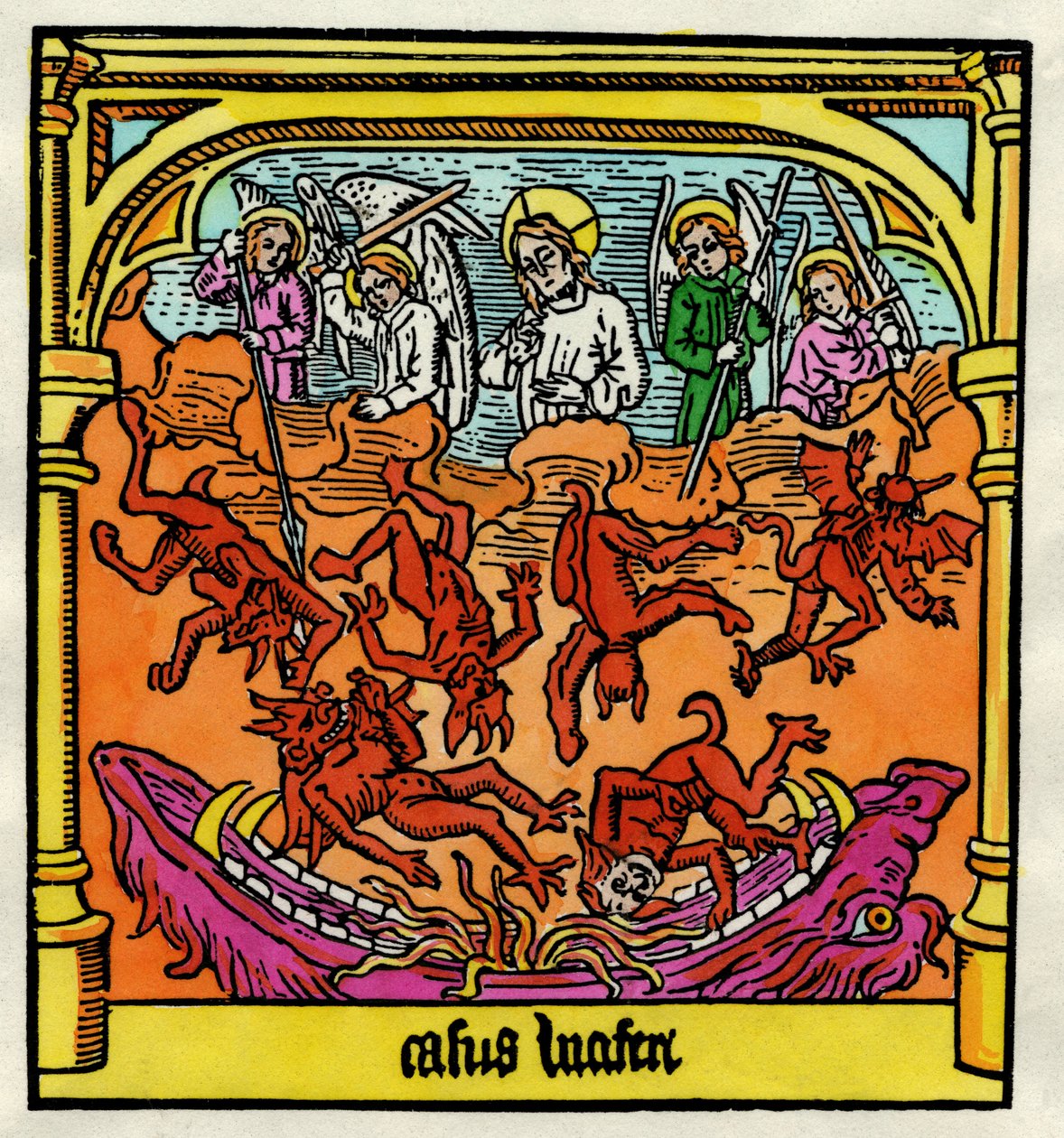 A Queda de Lúcifer e os Anjos Rebeldes, ilustração de uma cópia do 