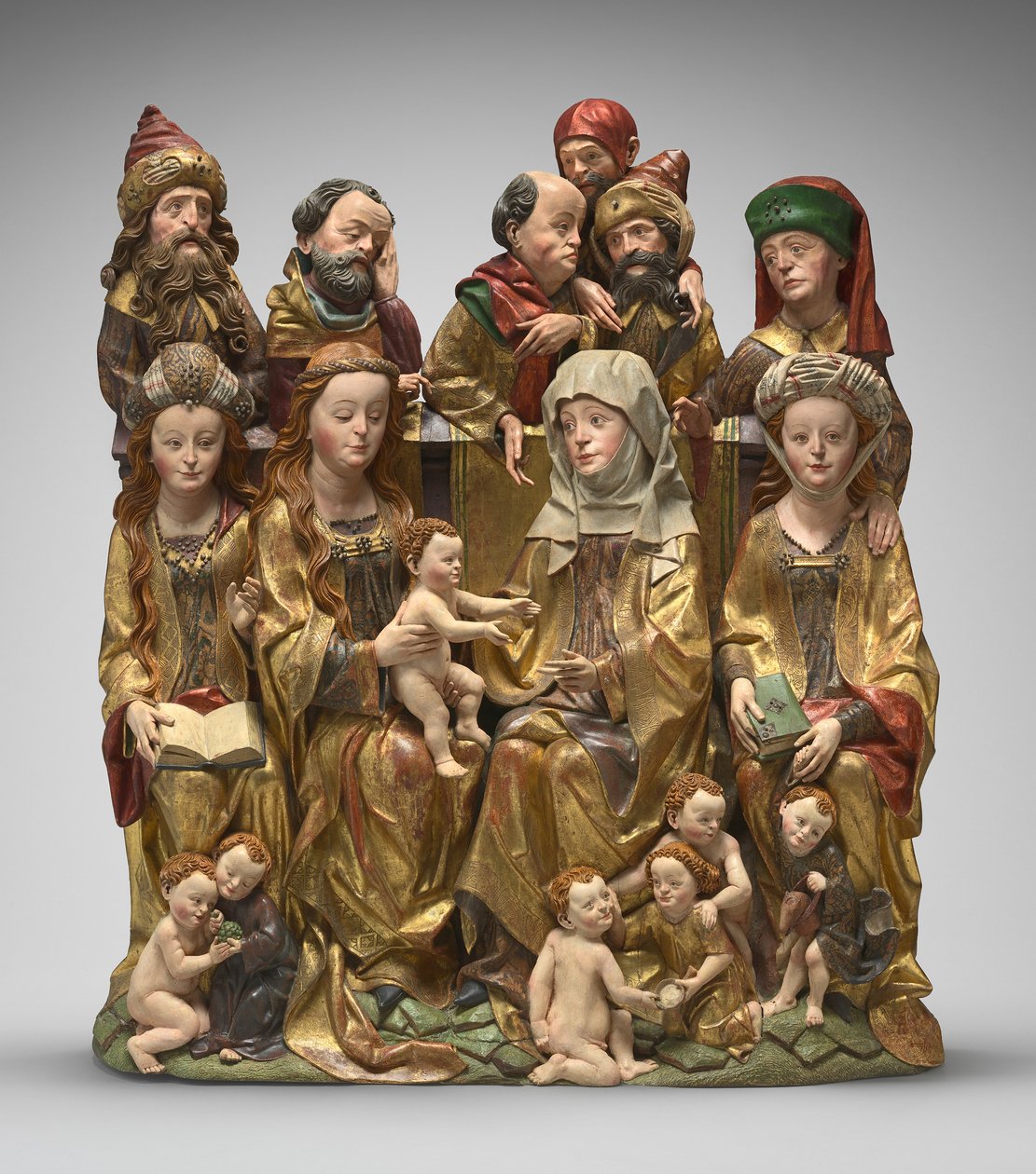 O parentesco sagrado, c.1480-1490 (madeira policromada) de German School