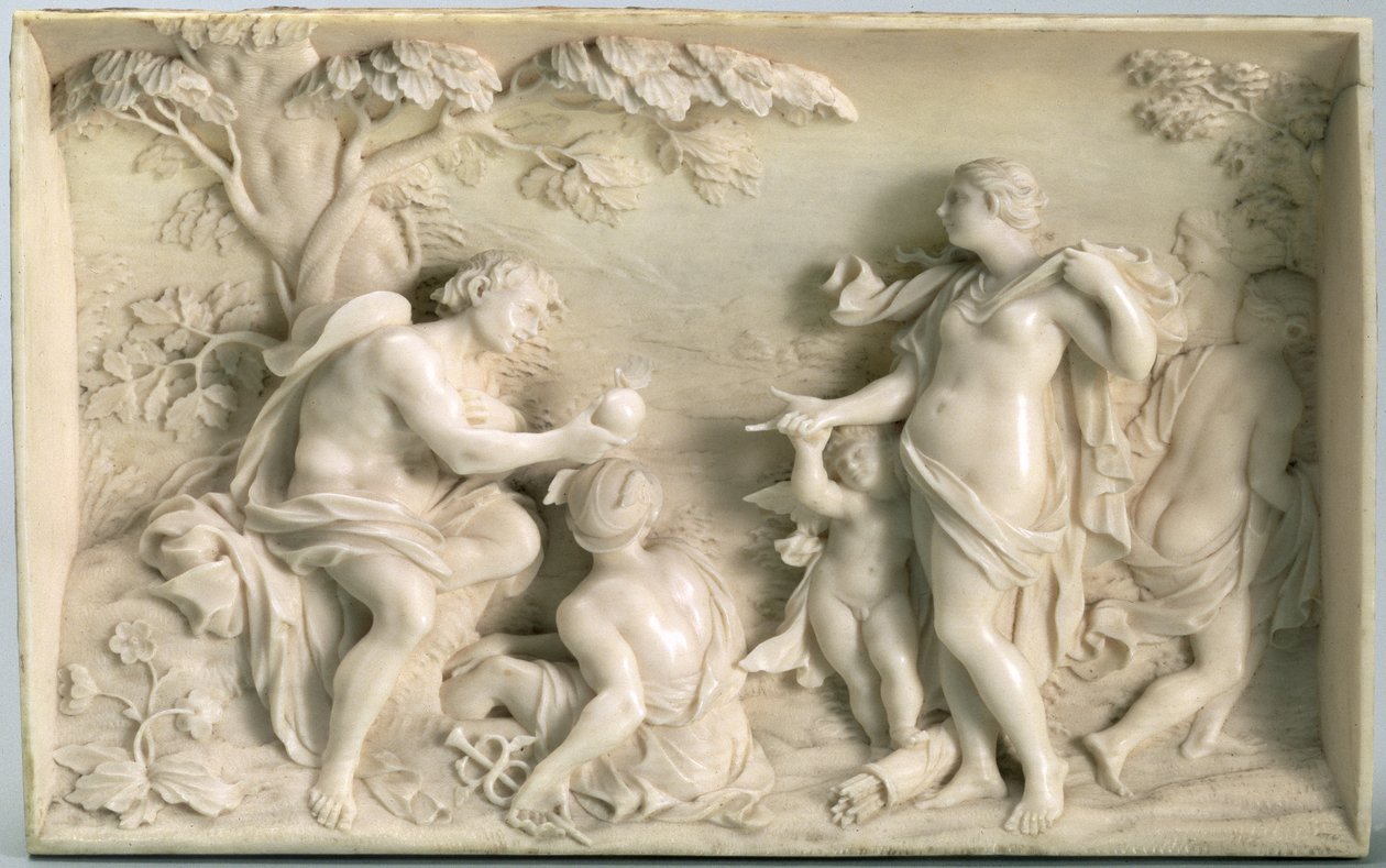 O Julgamento de Paris, finais do século XVII (mármore) de German School