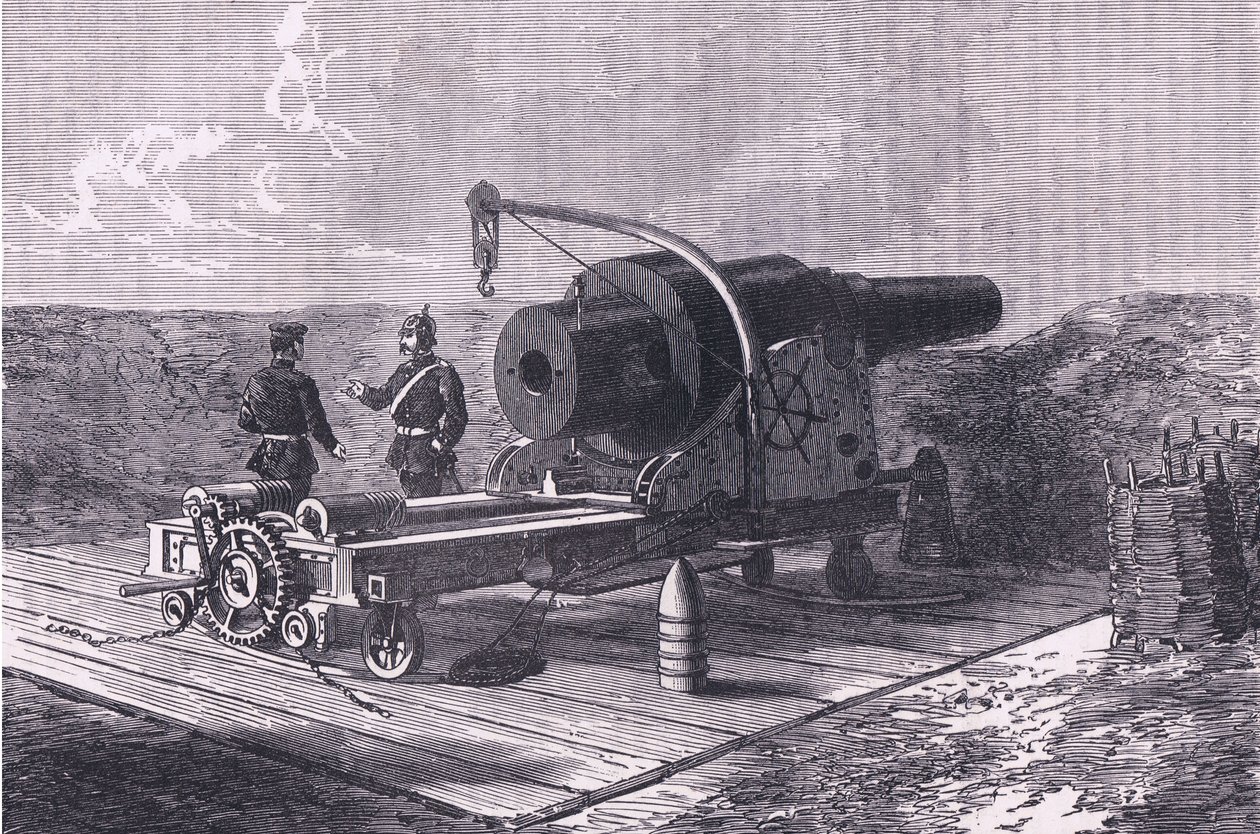 The Krupp Gun, Cassells History of the War between France and Germany publicado por Cassell and Company Limited, c.1890 (litho) de German School