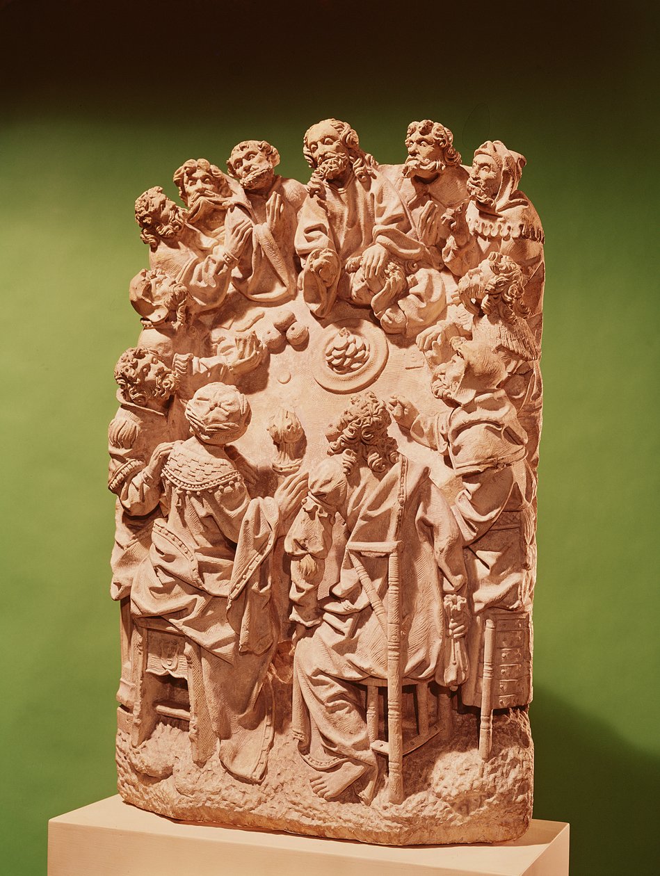 A Última Ceia, c.1500-30 (calcário) (ver 391865 para detalhes) de German School