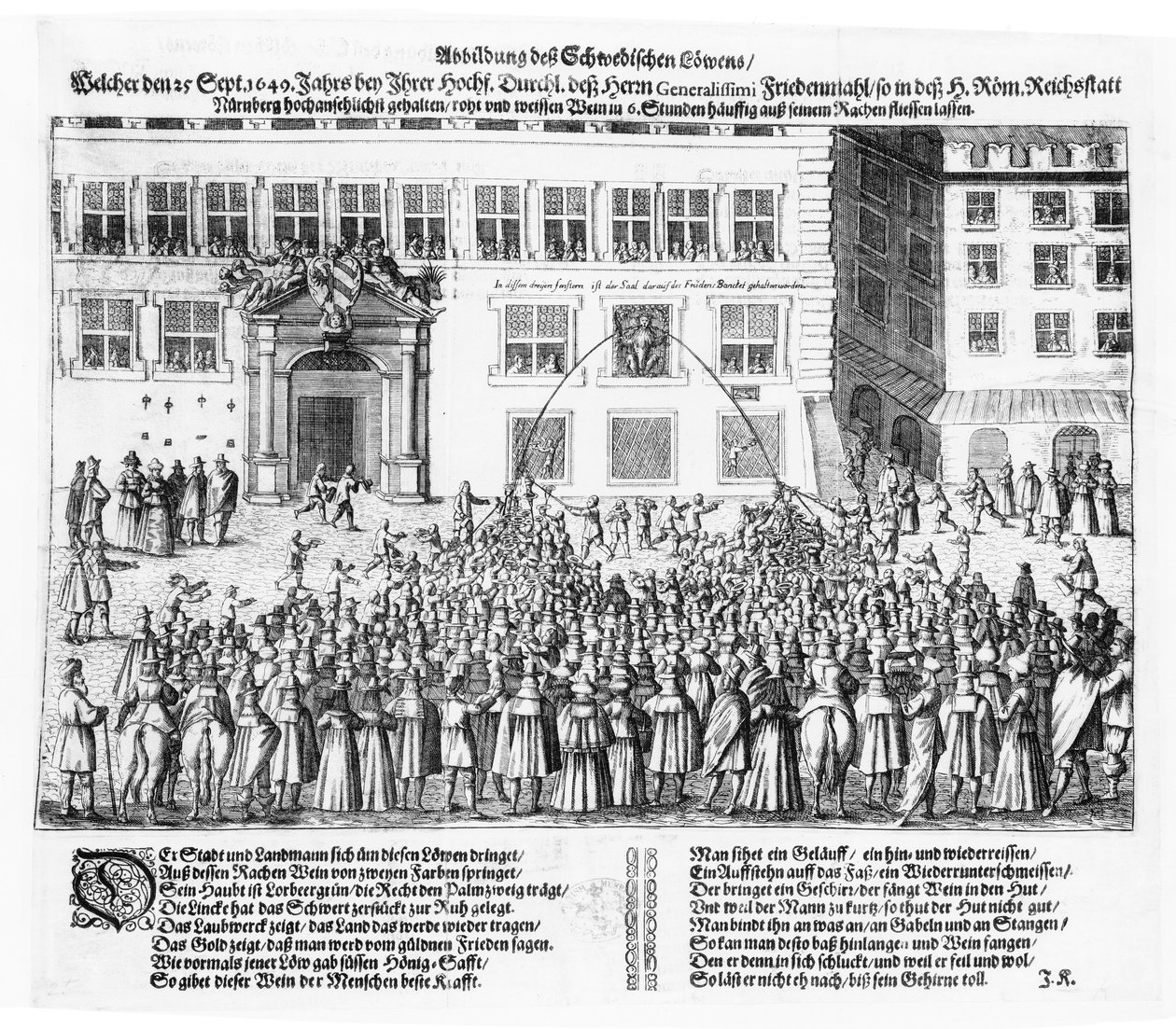 A paz de Nuremberg, 25 de setembro de 1649 de German School