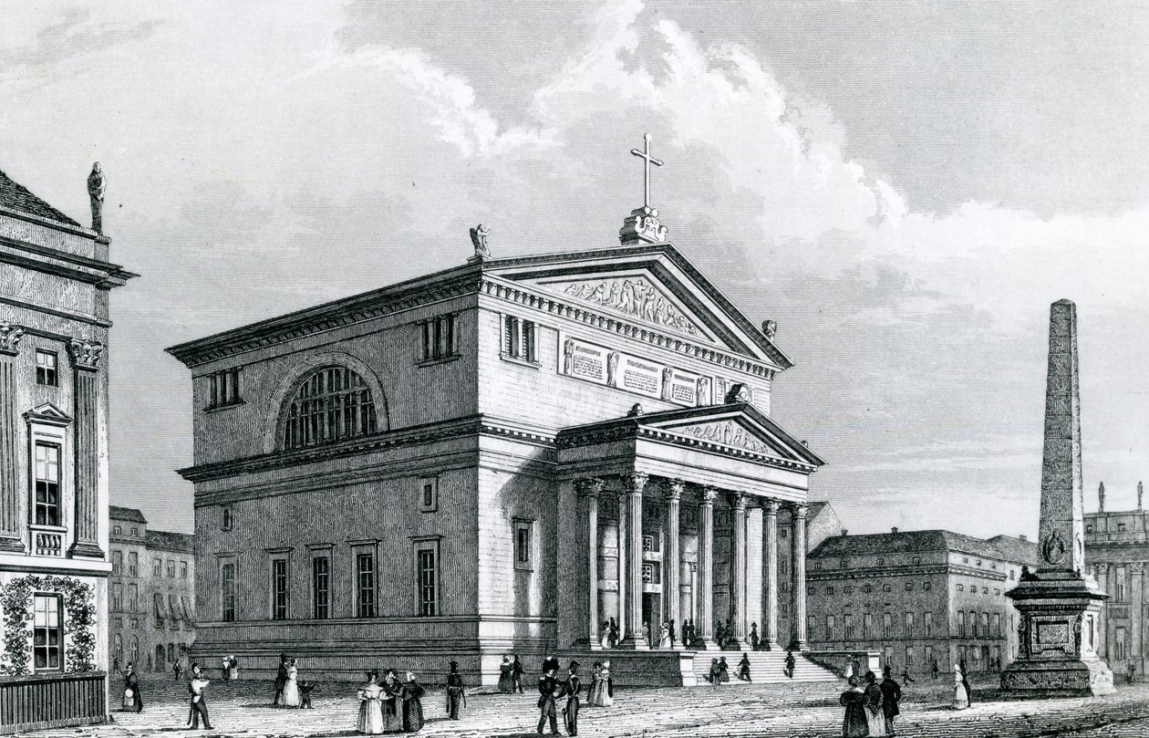Igreja de São Nicolau, Potsdam, Alemanha (gravura) de German School