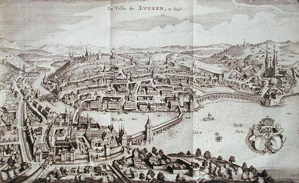 A Cidade de Lucerna, Suíça, de 
