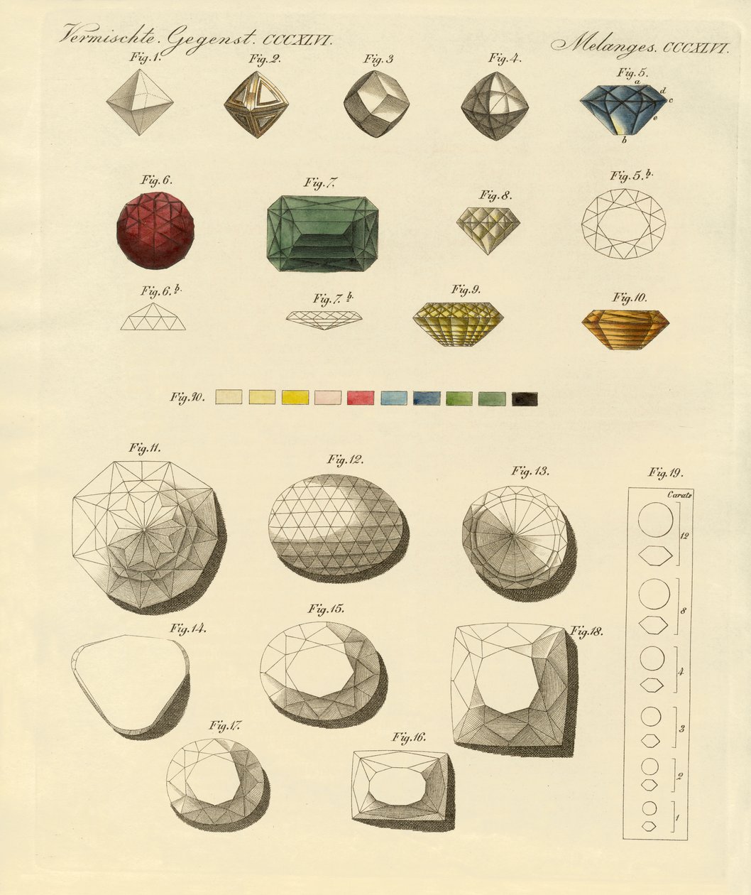 O diamante (gravação a cores) de German School