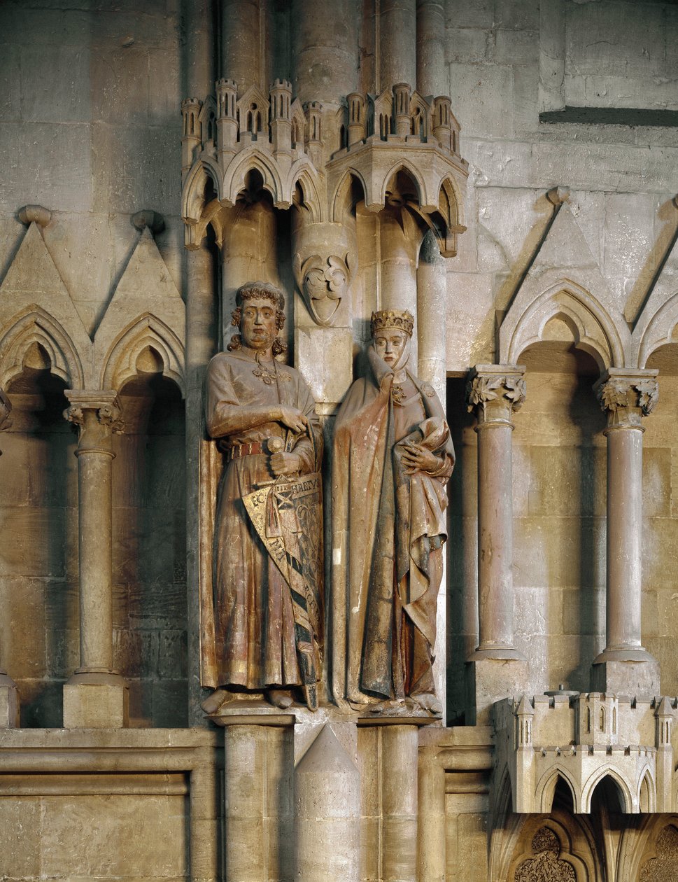 O cavaleiro Ekkard e sua esposa Uta (Hermann e Reglindis) Escultura da escola alemã. 1245 catedrais de São Pedro e Paulo, Naumburg, Alemanha de German School