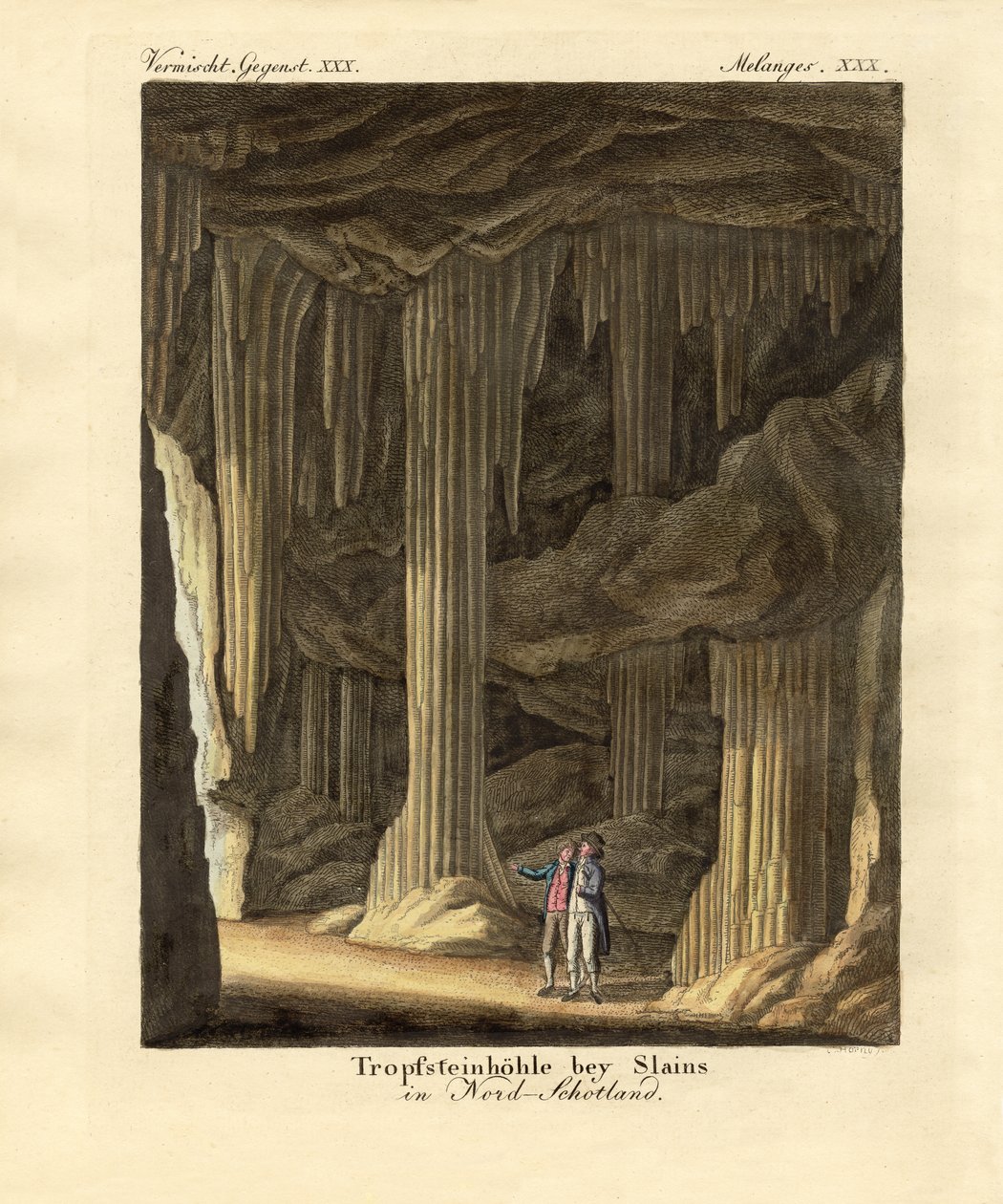 As cavernas de calcário (gravação a cores) de German School