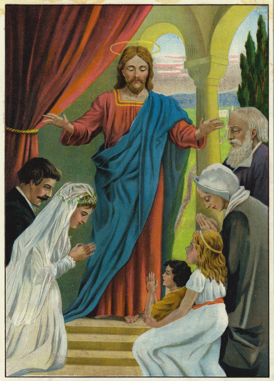 O amor de Jesus (litografia a cores) de German School