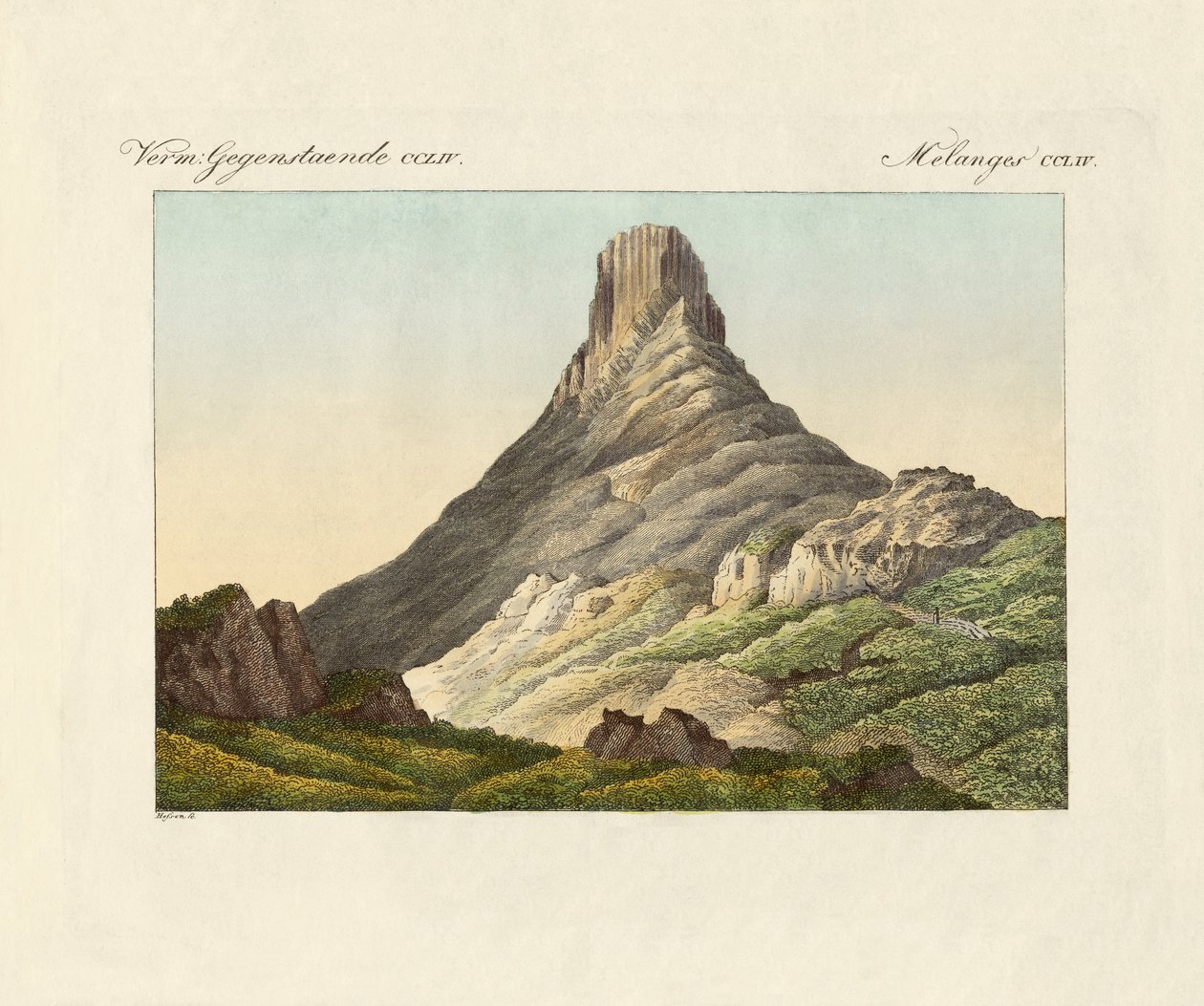 O skuir na Ilha dos Ovos (gravura colorida) de German School