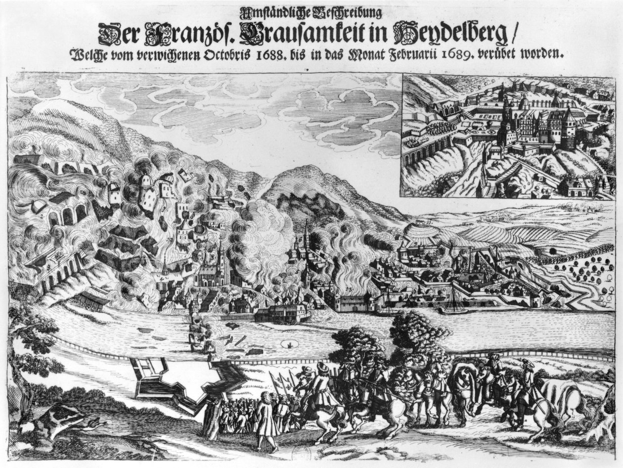 A tomada e destruição de Heidelberg pelos franceses em fevereiro de 1689 de German School