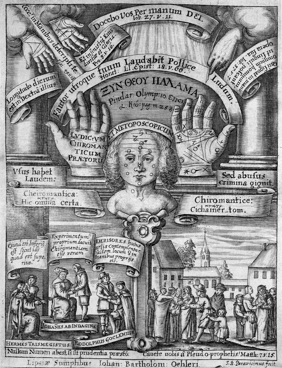 Página de título do Ludicrum Chiromanticum de German School