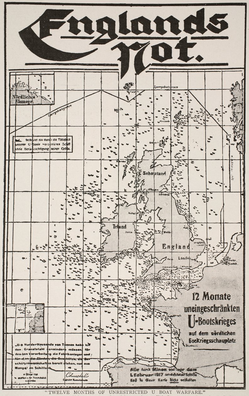 Doze meses de guerra irrestrita em U Boat, 1917-19 de German School