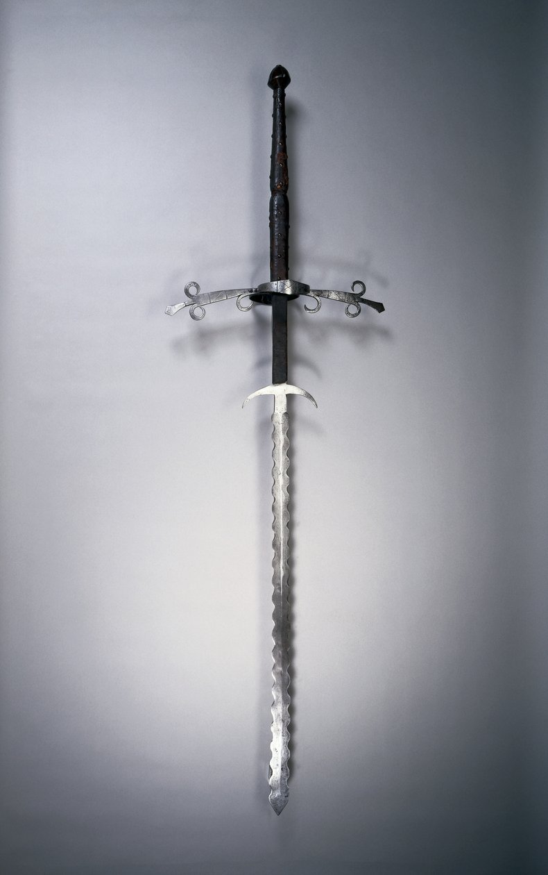 Espada de duas mãos com lâmina flamboyant, 1550-1600 de German School