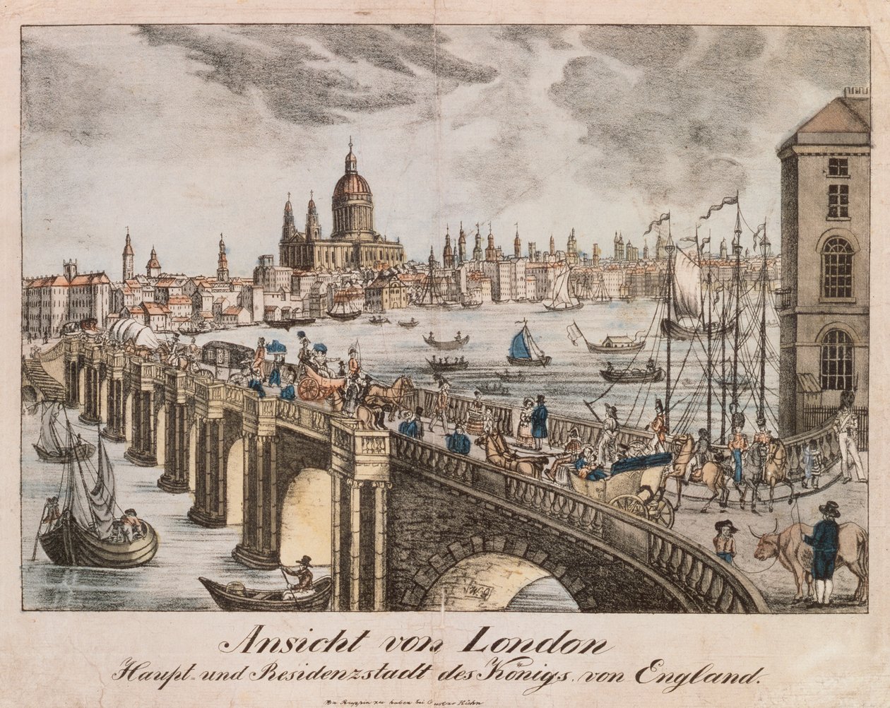 Vista de Londres, de Neuruppiner Bilderbogen, 1830 de German School