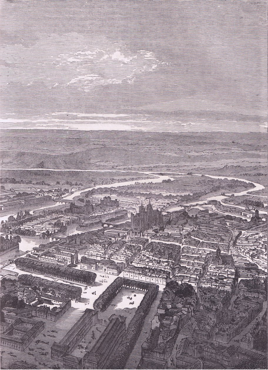 Vista de Metz, Cassells History of the War between France and Germany publicada por Cassell and Company Limited, c.1890 (litho) de German School