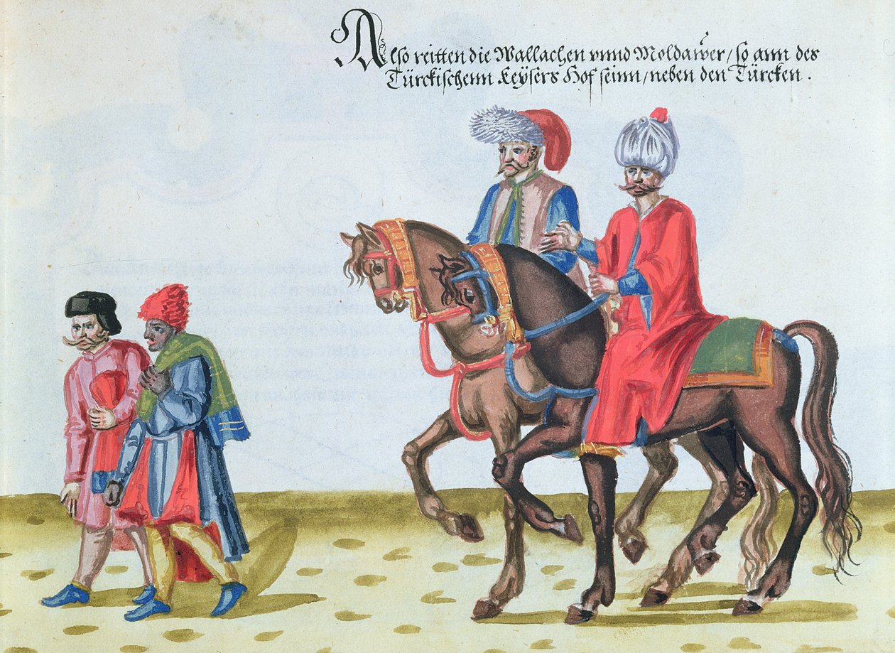 Nobres Wallachian e Moldavian, final do século XVI de German School
