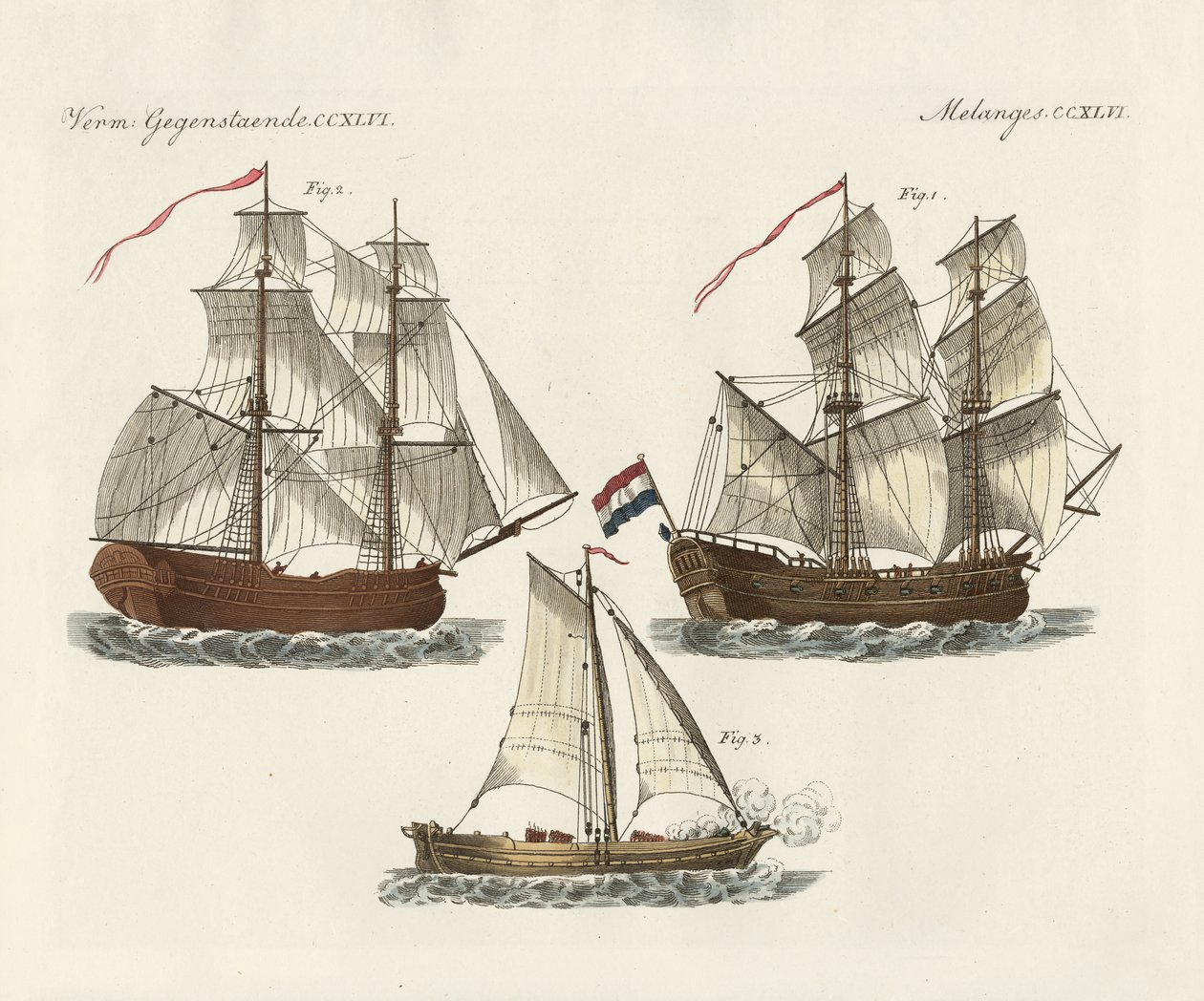 Navios de guerra de diferentes tipos de German School