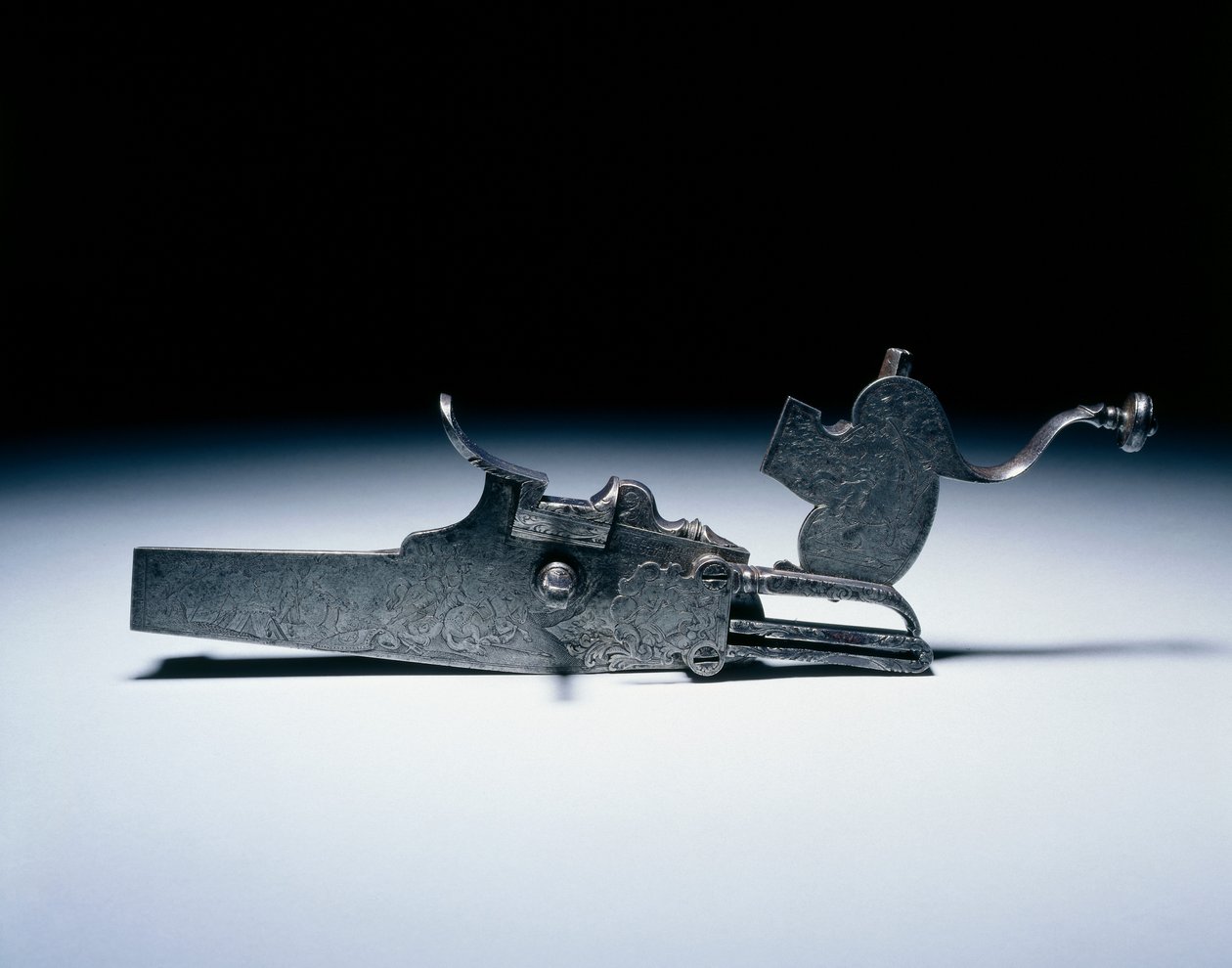Trava de roda de um rifle de caça, c.1720-40 (aço) de German School