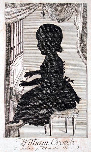 William Crotch (1775-1847) Tocando órgão (gravação) de German School