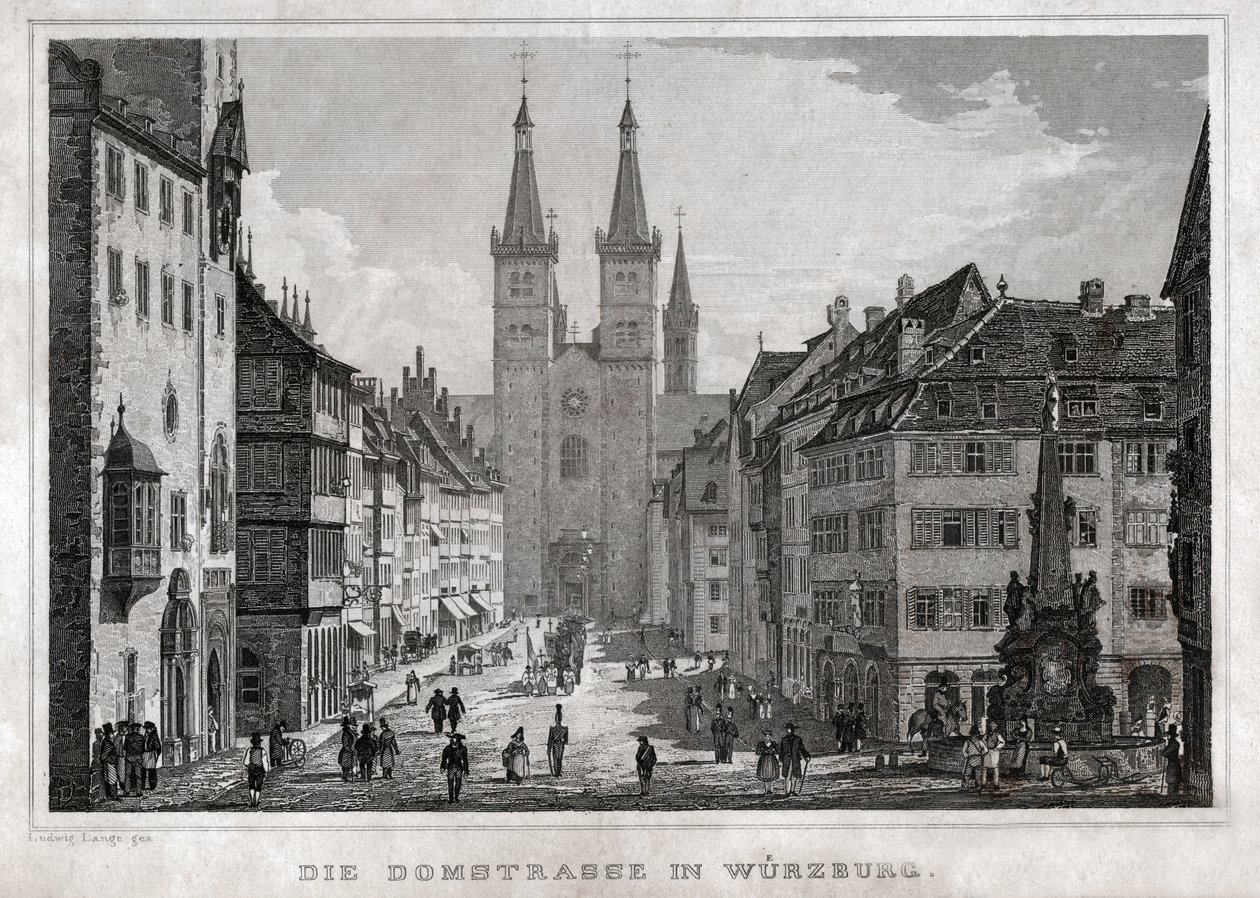 Wurzburg. (gravura, ca. 1830) de German School