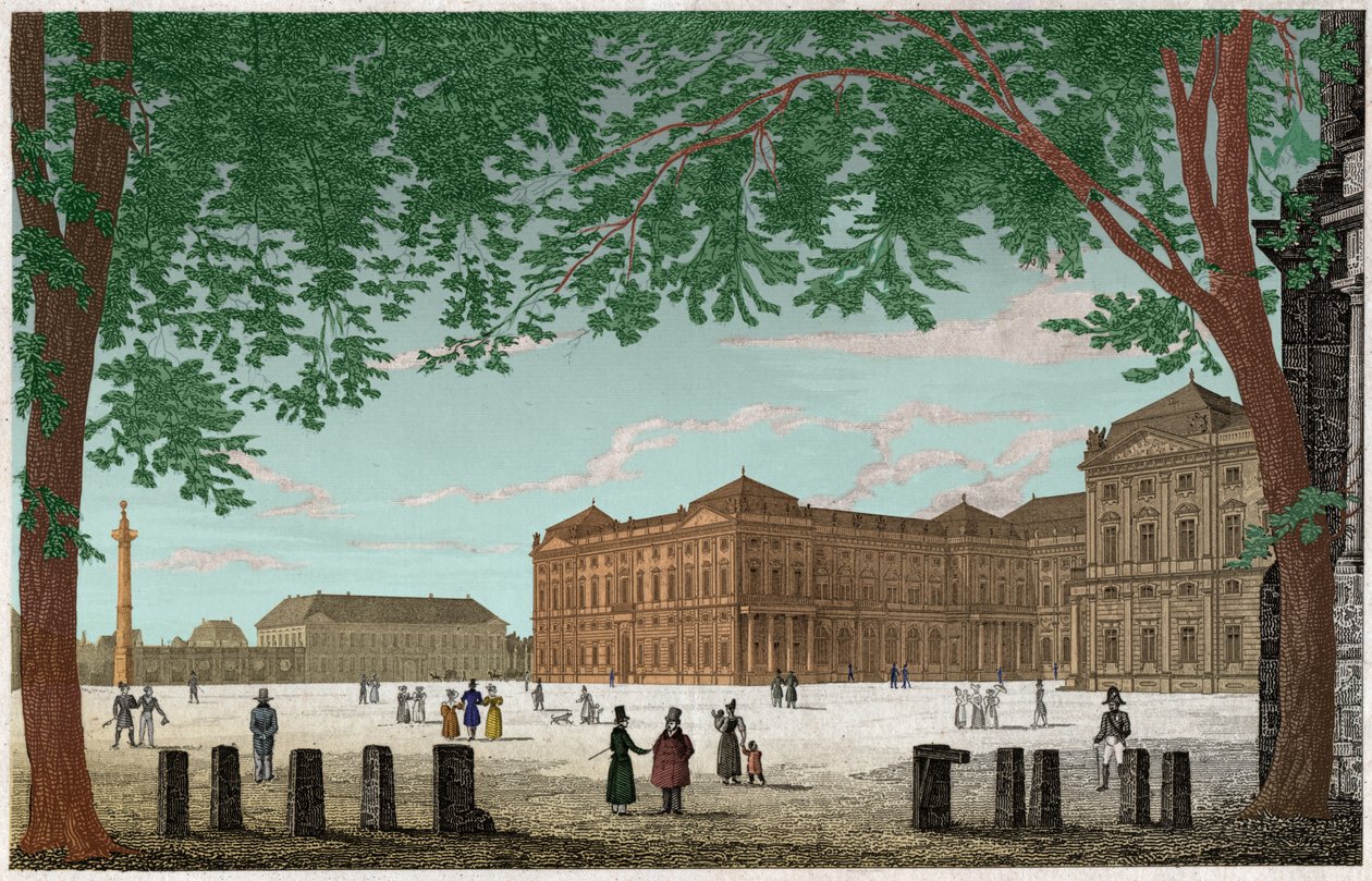 Wurzburg. (gravura, ca. 1850) de German School