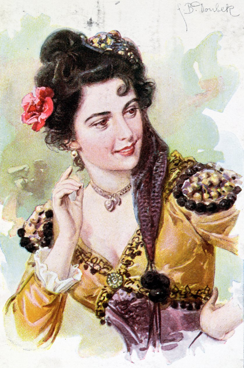 Zerline da ópera Don Giovanni por Wolfgang Amadeus Mozart (1756-91), c.1900 de German School