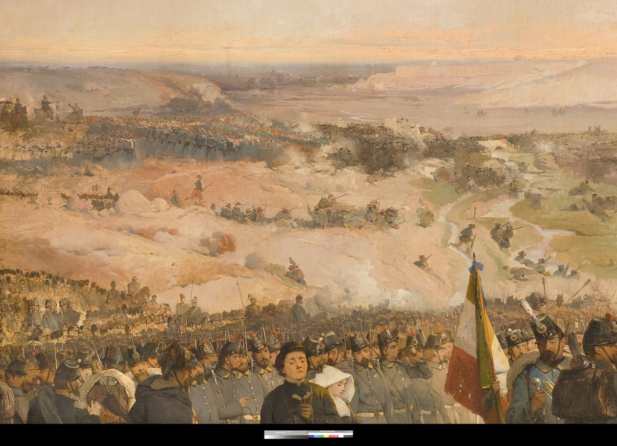 Batalha de Chernaya de Gerolamo Induno