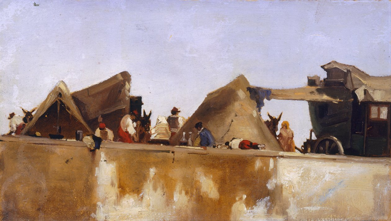 Acampamento, de Gerolamo Induno de Gerolamo Induno