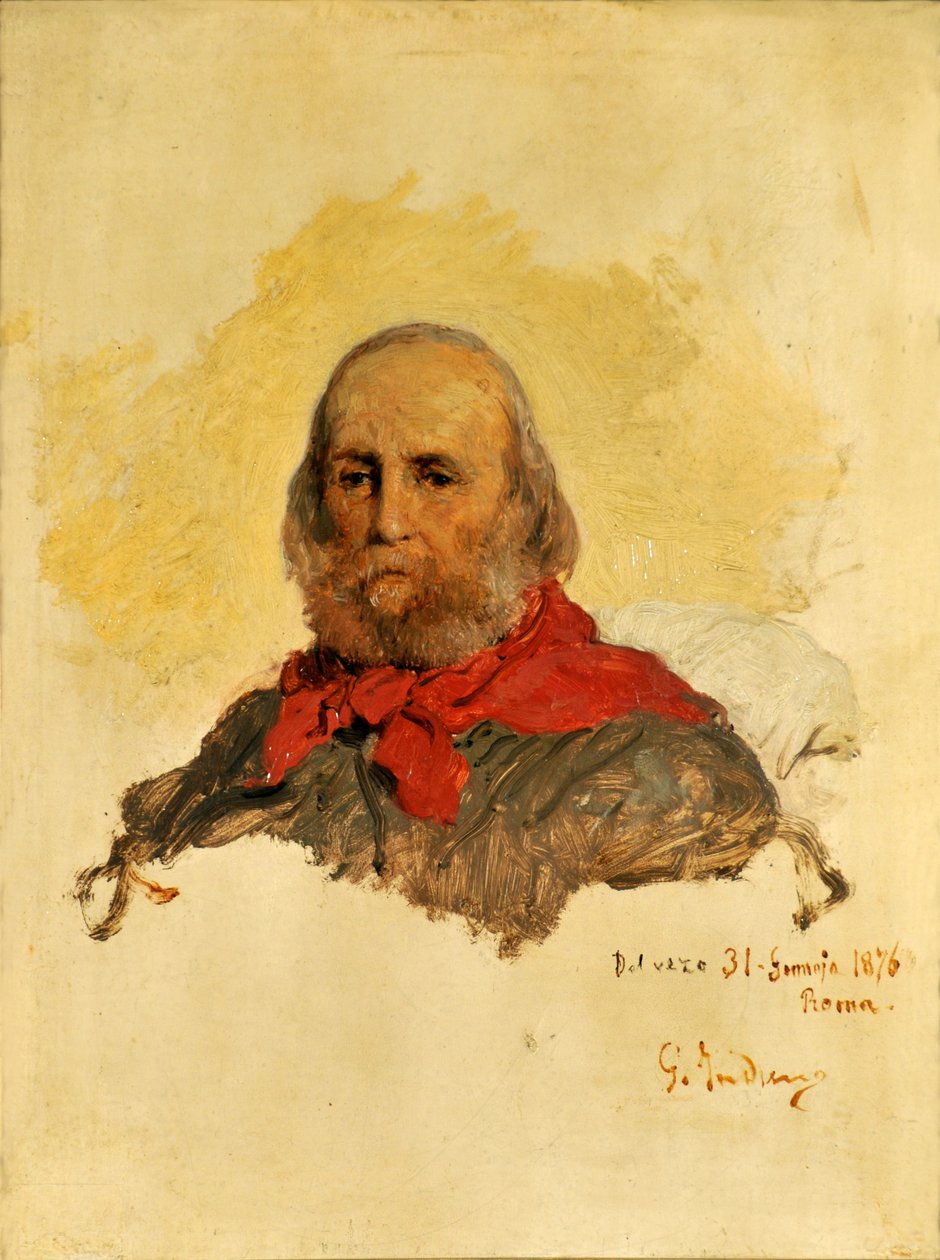 Retrato de Giuseppe Garibaldi 1807-1882, 1860. de Gerolamo Induno