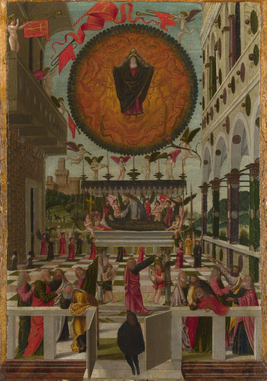 A Dormição e Assunção da Virgem, 1488 de Gerolamo da Vicenza