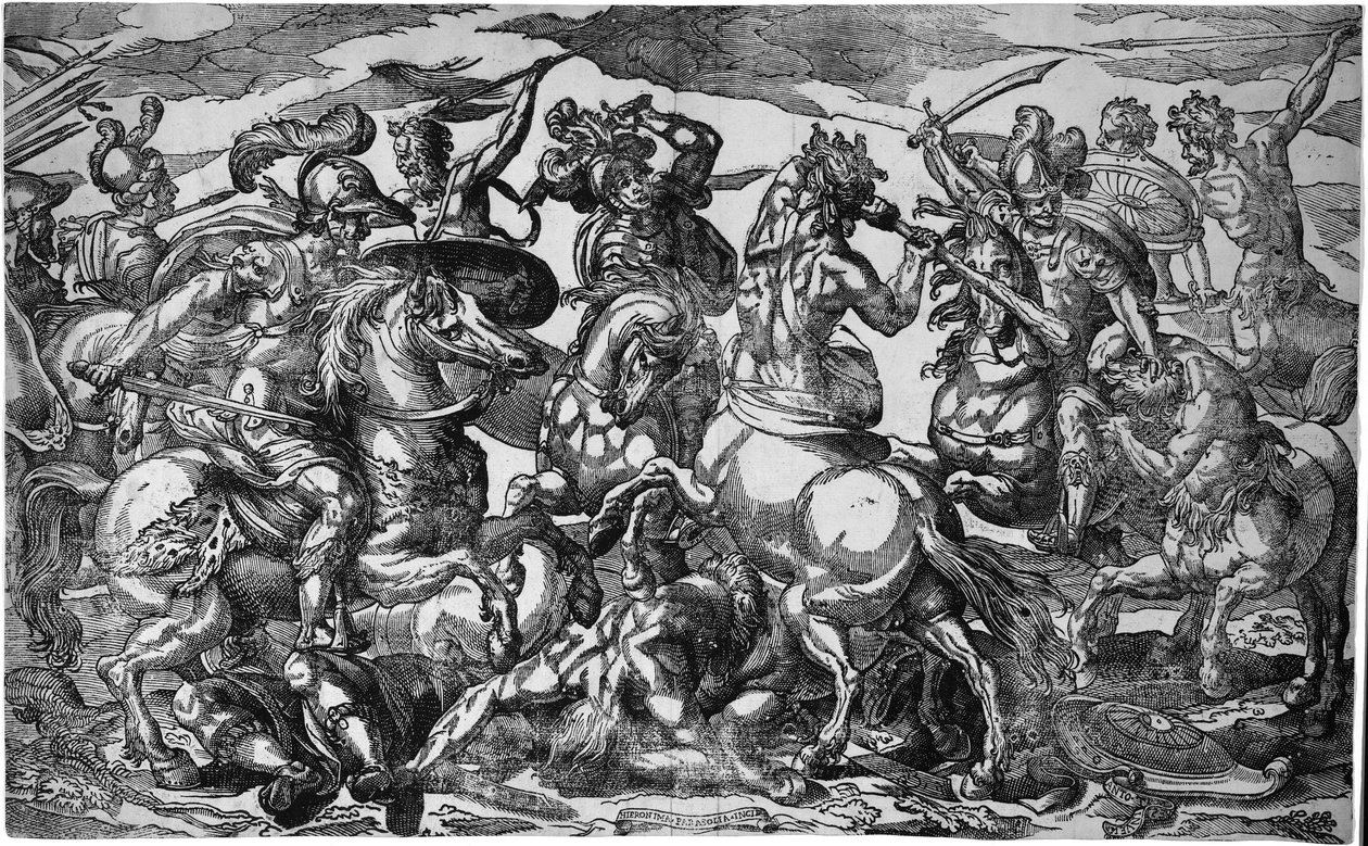 Batalha dos Lapiths e Centauros, c.1600 de Geronima Cagnaccia Parasole