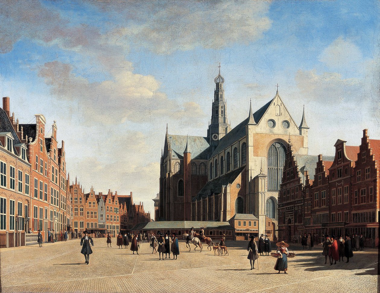 O Grande Mercado de Haarlem de Gerrit Adriaensz Berckheyde