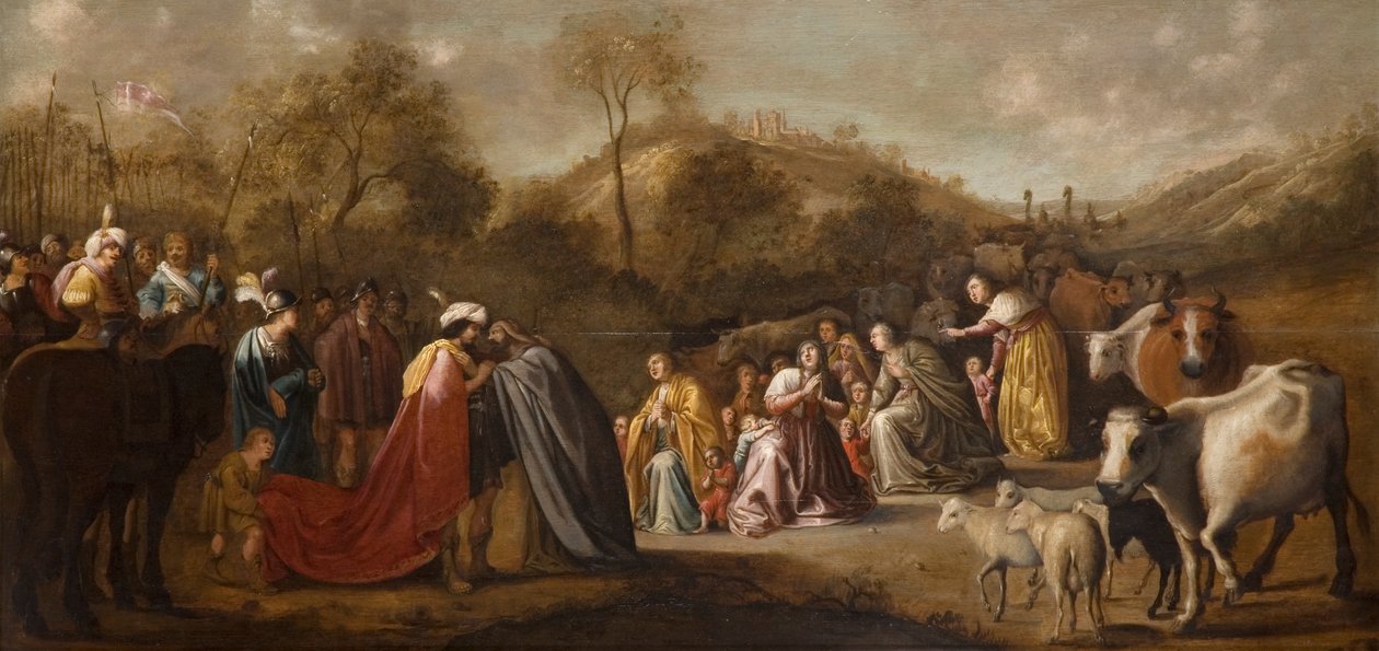 O Encontro de Jacó e Esaú de Gerrit Claesz Bleker