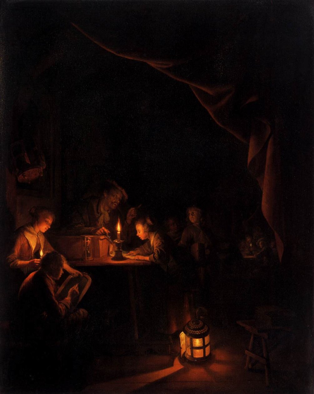 A escola da noite de Gerrit Dou